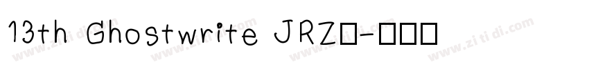 13th Ghostwrite JRZ常字体转换